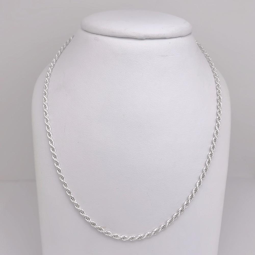 Sterling Silver (925) Rope Chain (~20” x 2.5mm)